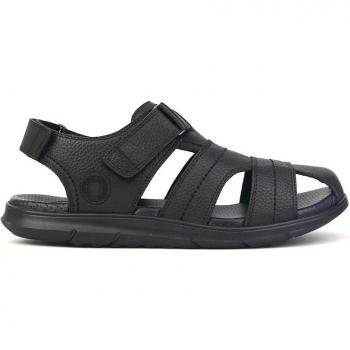 Sandalias de Cuero Abiertas para Hombre en Color Negro