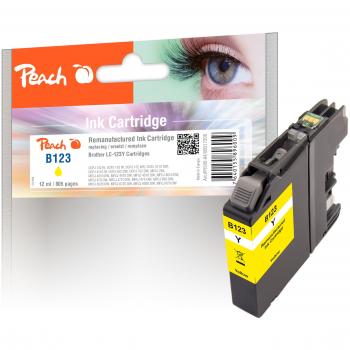 Cartucho de tinta amarilla Peach compatible con Brother LC-123, rendimiento estándar
