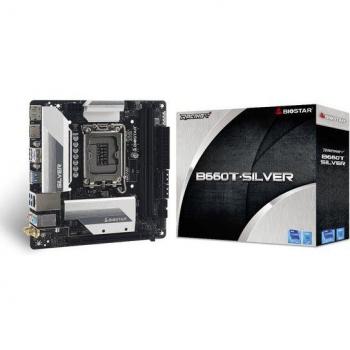 Biostar B660T-SILVER Placa Base Intel B660 LGA 1700 Mini ITX