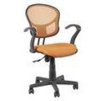 SILLA OFICINA AURORA NARANJA CON BRAZOS