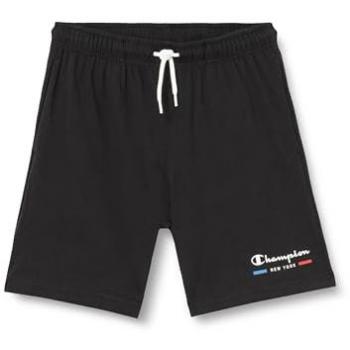 Pantalón Corto Champion Negro Junior para Hombre, Bermuda de Algodón Ligero, 13-14 Años