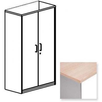 ARMARIO ROCADA CON PUERTAS ENTERAS SIN TAPA MODELO ALUMINIO/HAYA 156 CM