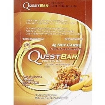 Quest Nutrition Banana Nut Muffin Quest Bar Protein Bar - Pack of 12 Bars