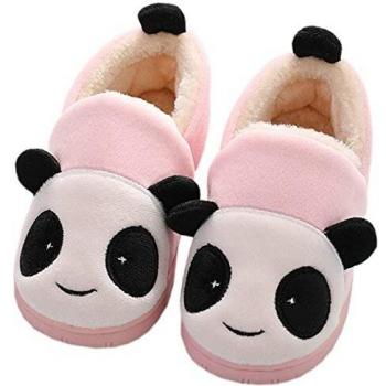 Zapatillas de Estar por Casa para Niñas Niños Invierno Zapatillas Interior Casa Caliente Pantuflas Suave Algodón Calentar Zapatilla Mujer Hombres Rosa 23-24 EU