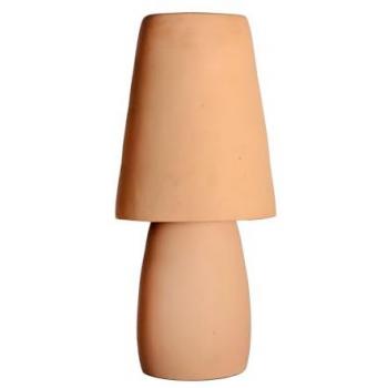 Lámpara de Sobremesa de Terracota Marrón Claro 21x21x49cm