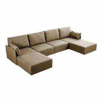 Sofá Modular Chaise Longue Riposo Estilo Contemporáneo Color Beige 366x93x183 cm