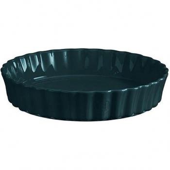 Emile Henry Belle Ile Deep Tart Dish 28cm Dark Blue