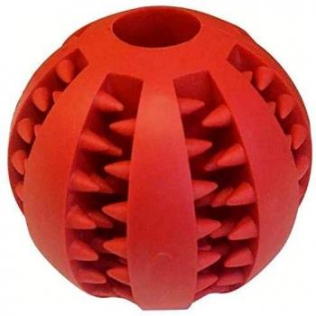 Pelota dental de goma para perros GLORIA - Pelota de 5 cm - Pelota flexible y resistente - Evita la formación de sarro - Ayuda en la limpieza dental - Color variado