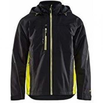 Chaqueta Hardshell Impermeable Blaklader T.4XL - Fluorescente Negro/Amarillo
