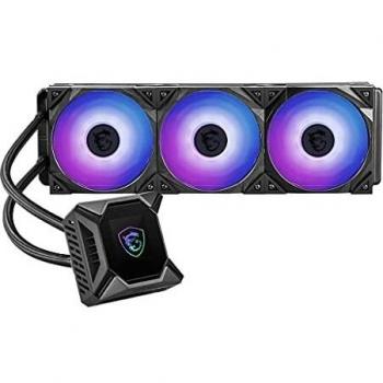 MSI MPG CORELIQUID K360 - Refrigeración Líquida AIO CPU, Radiador de 360, TORX FAN 3.0 en la Bomba de 60mm, Pantalla LCD 2.4, 3 x 120mm Ventiladores ARGB, Amplia compatibilidad Intel/AMD