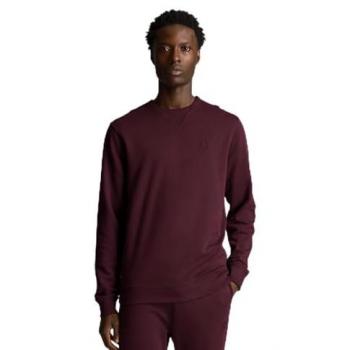 Lyle & Scott Tonal Eagle Burgundy Crewneck Sweatshirt