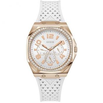 Reloj de mujer Guess Zest GW0694L3 de silicona con correa blanca