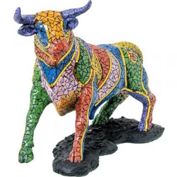 Figura Decorativa Toro Multicolor Plástico 43 X 16 X 31 CM
