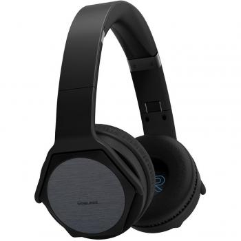 VEENAX HS3 Auriculares Bluetooth Over-Ear, Altavoz Portátil, Cascos Inalámbricos Deportivos & Altavoz en uno, Audífonos Estéreo con Micrófono NFC y Bajos para iPhone Smartphone PC Tablet MP3, Negro