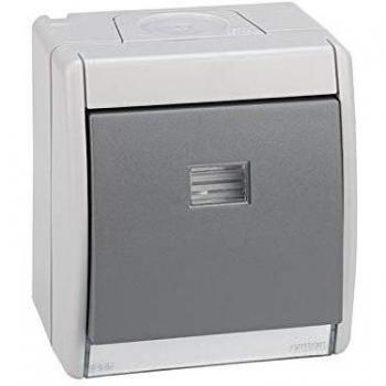Simon 4490160-035 - Pulsador Gris 10Ax 250V Con Luminoso Ip55