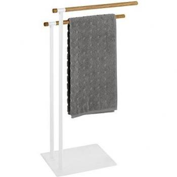 Toallero de pie Macao Wenko - Toallero de pie, diseño moderno, estructura metálica, base estable, acabado en acero inoxidable, fácil de montar, ideal para baño y espacios reducidos