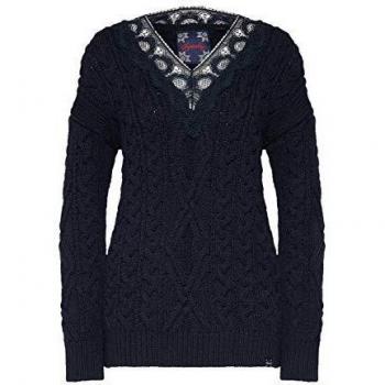 Superdry LANNAH - Jersey para mujer azul marino 36 ES/regular