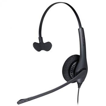 Jabra Biz 1500 - Auricular monoaural con cable USB-A, micrófono con cancelación de ruido y unidad de control - Protección sonidos excesivamente altos y dañinos para softphones