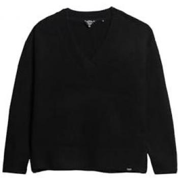 Jersey Oversized de Cuello de Pico Negro para Mujer, Acrílico, Superdry 2024