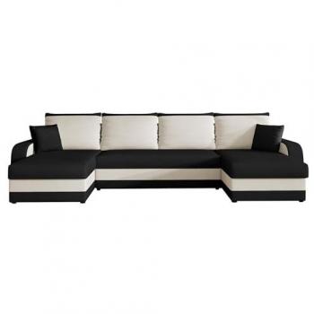 Sofá rinconero Comfivo 233, Función de descanso, Caja de ropa de cama, Dimensiones: 304 x 80 x 140 cm, Mikrofaza 15 + Mikrofaza 31