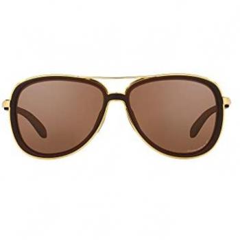Gafas de Sol Polarizadas para Mujer Oakley Split Time Prizm Metálicas Piloto en Negro y Oro con Protección Antirreflejos