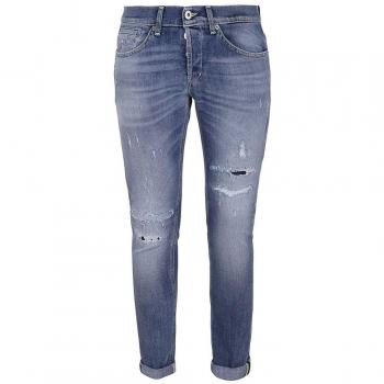 Dondup Blue Cotton Slim-fit Distressed Jeans for Men, Size W31