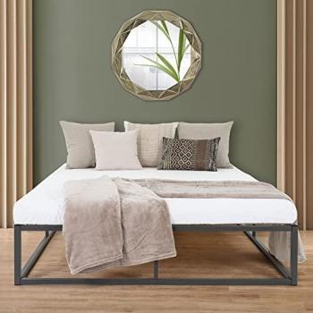 Cama Metálica Antracita 160x200 cm con Marco de Acero y Somier, Diseño Robusto y Montaje Fácil