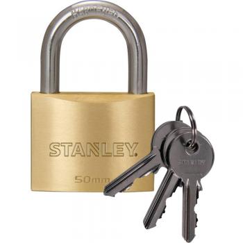 Candado de latón Stanley 751742032 con arco normal de 50 mm