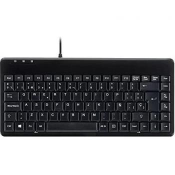 Perixx PERIBOARD-409 Teclado USB Ordenador Pequeño, QWERTY Español, Negro