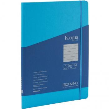 Libreta A4 Rayado Espiral Escondida Ecoqua Plus Fabriano Boutique Turquesa - Cuaderno Fabriano de Arte Azul A4 Ecoqua Plus 90G Rayas 70 Hojas