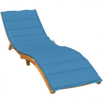 Cojín para cama solar azul melange 200x70x4 cm tela