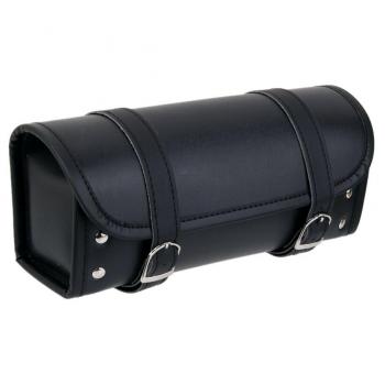 Bolsas de Alforjas Cuero de Imitación Maletas Equipaje Herramientas para Motocicleta Negro