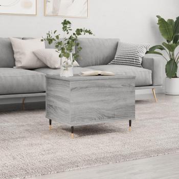 Mesa de centro madera contrachapada 60x44,5x45 cm Blanco/Negro/Blanco brillante/Madera contrachapada gris Sonoma - Mesita de Salón o Comedor o Auxiliar Mesa de Café Meuble