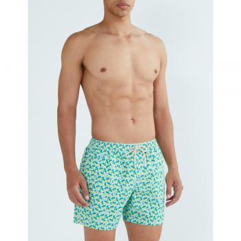MC2 Saint Barth Lemon Print Swimwear Green Multicolor Male Size 2XL
