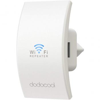 dodocool WiFi Repetidor, Enrutador Inalámbrico Extensor de Red WiFi Ap Amplificador Wireless Repeater Booster Wireless - N300 2.4GHz 300Mbps 802.11n/b/g con 2 Antenas Integradas Enchufe EU