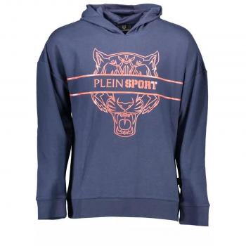 Plein Sport Blue Cotton Hoodie - Size S