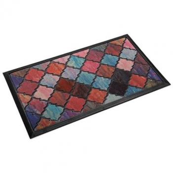 Felpudo Versa Termoplástico de Fibra de Coco 40 x 2 x 70 cm, Color Negro, Estilo Contemporáneo