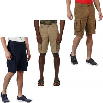 Regatta Men's Breathable Shorebay Vintage Look Cargo Shorts Dark Khaki, Size: 40