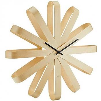 Umbra DHO4374083 Wall Clock, Bios, Natural, 46 x 9.5 cm