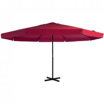 vidaXL Garden Parasol with Aluminium Pole 500 cm Bordeaux Red