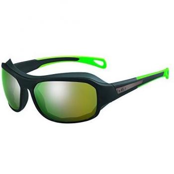 bollé Whitecap Gafas de Sol, Unisex Adulto, Matte Black/Green, Medium