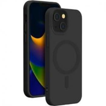 Funda de Silicona Negra Compatible con MagSafe para iPhone 15 Plus Bigben