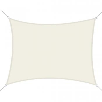 Toldo Vela Cuadrado Outsunny Crema 3x3m para Terraza y Jardín con Protección UV y Resistente al Agua