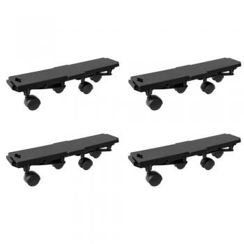 vidaXL Moving Dollies with 4 Wheels 4 pcs Black Polypropylene 170 kg