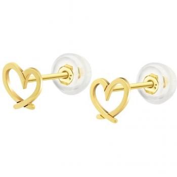 Time Road Pendientes HIN00237 Oro Mujer 9K Acabado Brillo Basics