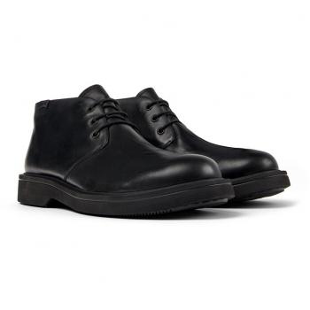 Botines Camper Norman de piel negra con plantilla ultraligera para hombre
