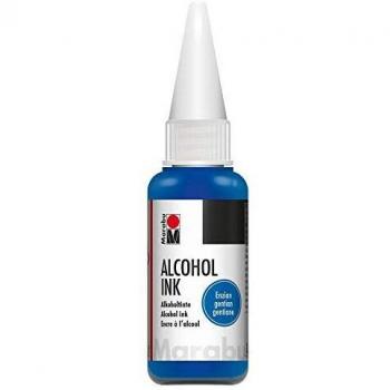 Tinta Permanente Marabu con Alcohol, Color Genciana, 20 ml