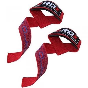 RDX Correas Levantamiento de Pesas, 5MM Neopreno Soporte de Muñeca Acolchado, Powerlifting Straps Muñequeras Agarres para Fitness Peso Culturismo Gimnasio Deportivas Gym Agarraderas, Mujeres Hombres