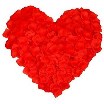 Vicloon 1200 Piezas Pétalos de Rosa，Pétalos de Rosa Artificiales Reutilizable，Confeti Petalos de Rosa Petals para día de San Valentín Decoración，Bodas Decoración，Fiestas，Ambiente Romántico，Proponer