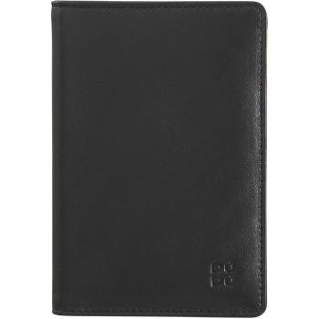 Cartera portapasaporte Dudu de piel multicolor con titular de tarjetas de crédito y protección RFID